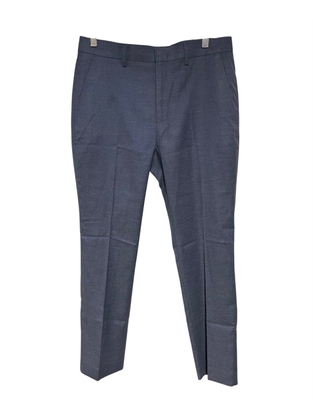 Calvin Klein Mens Slim Fit Blue Dress Pants 32W X 29L Polyester Blend Office
